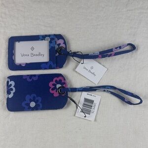 2 Vera Bradley Ellie Flowers Luggage Tag or Work ID